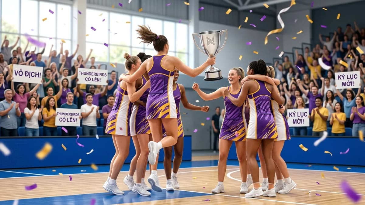 Adelaide Thunderbirds lập kỷ lục ba lần vô địch Super Netball