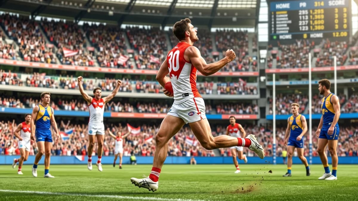 Charlie Curnow bùng nổ với sáu bàn thắng, dẫn dắt Swans đến chiến thắng ấn tượng